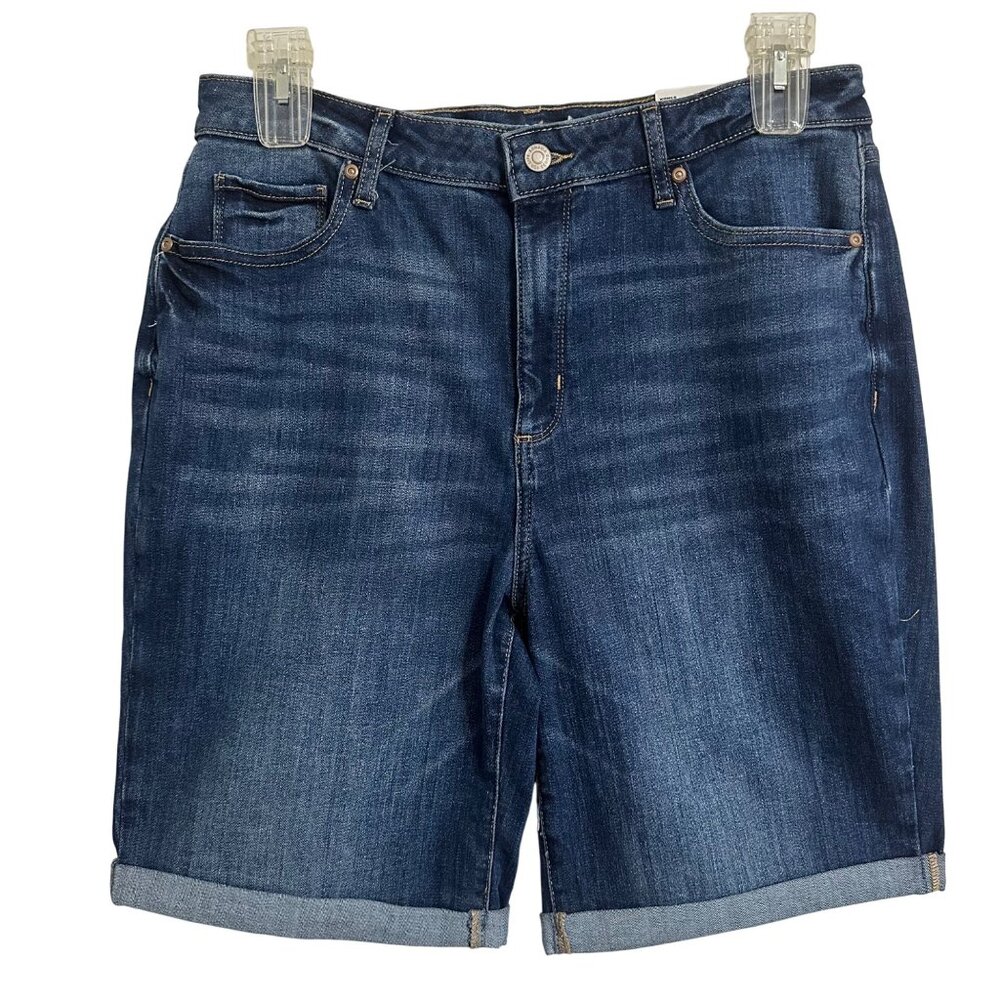 Sonoma Womens Bermuda Denim Shorts Size 16 Jorts Cotton Blend Vacation Beach